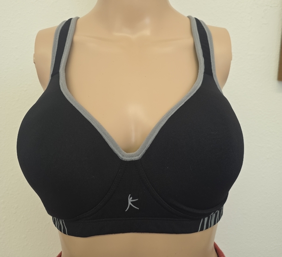 Danskin Now Black and Gray Women's Bra - Picture 1 of 8